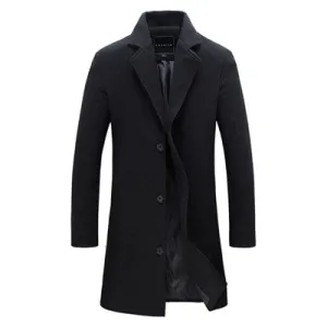Men Slim Fits Coats Business Mens Long Winter Windproof Outwears