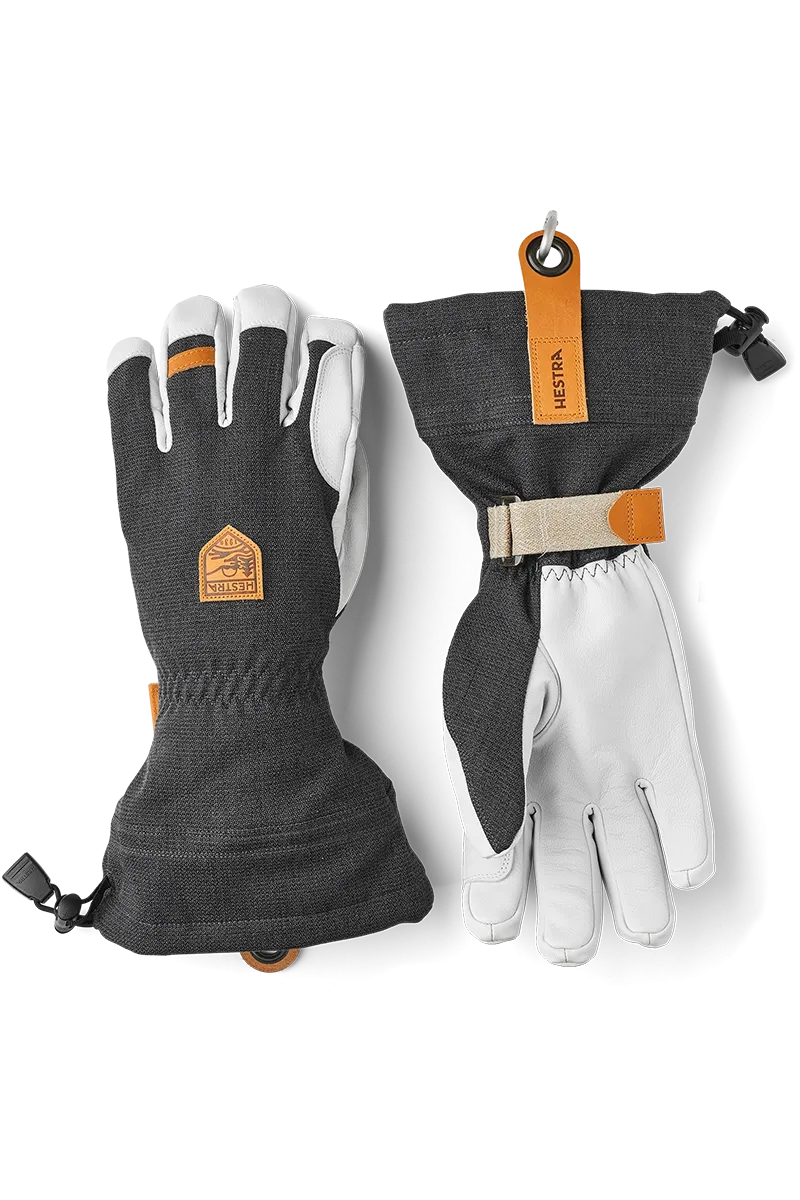 Men's Army Leather Patrol Gauntlet Ski Gloves