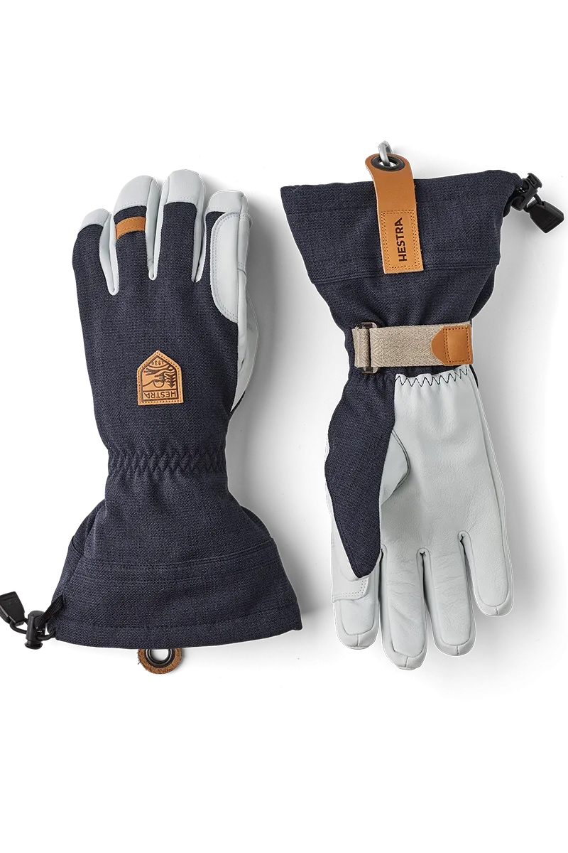 Men's Army Leather Patrol Gauntlet Ski Gloves