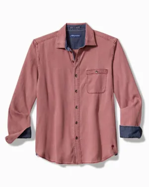 Men's Tommy Bahama |  Ocean Wash Twill Long-Sleeve Shirt | Rubywine