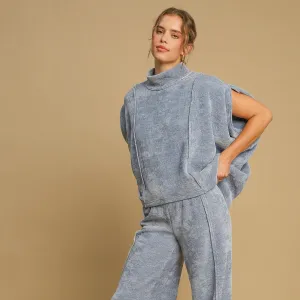 Mock Neck Short Sleeve Top
