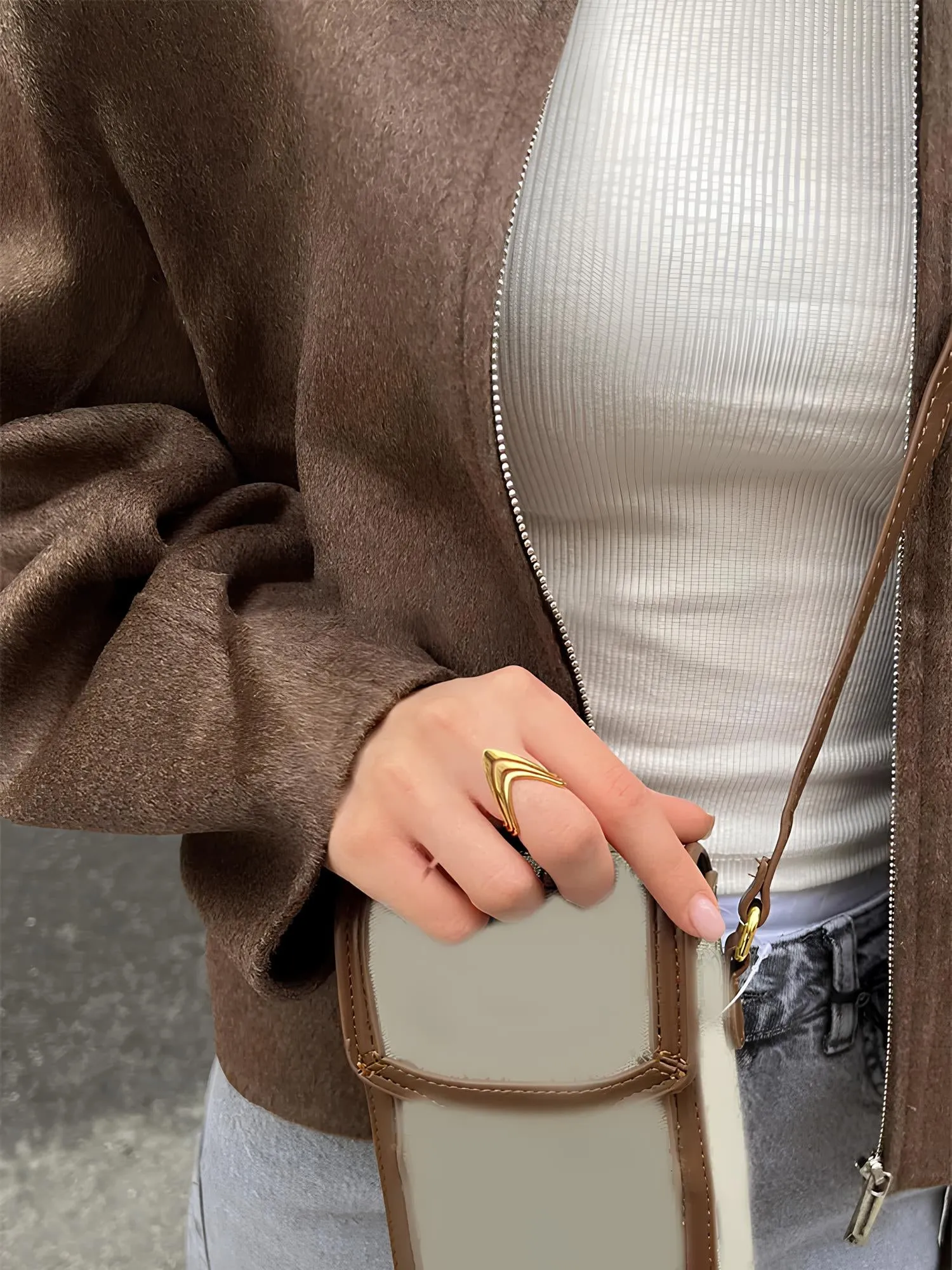 Modern Chic Solid Color Woolen Jacket