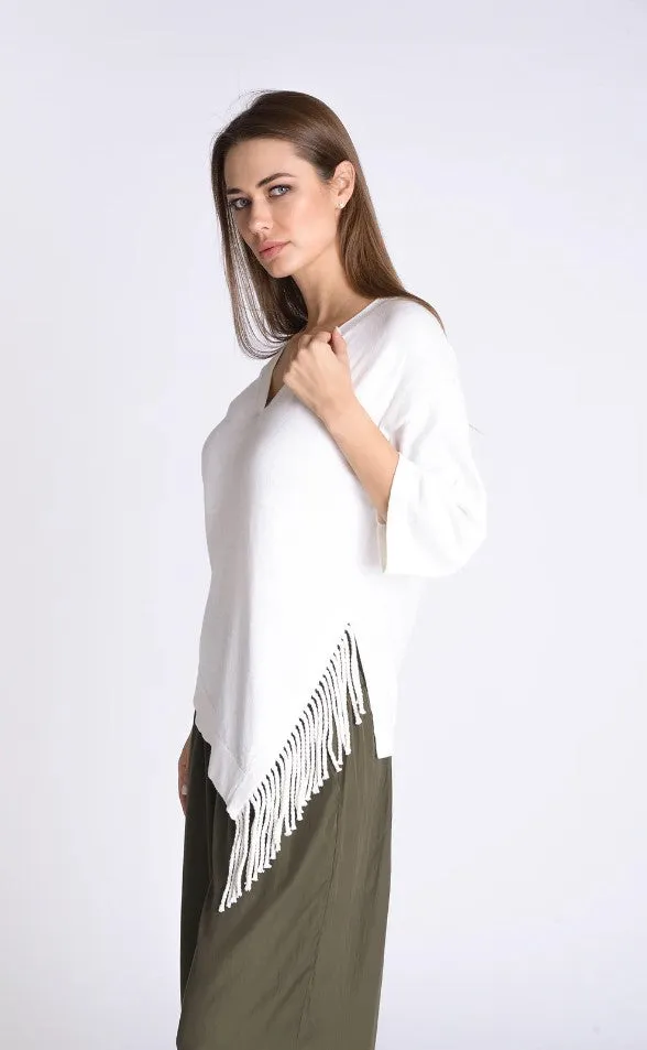 Muche & Muchette Asymmetrical Gabriel Sweater, White
