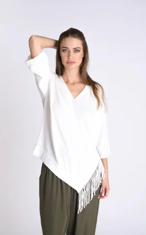 Muche & Muchette Asymmetrical Gabriel Sweater, White