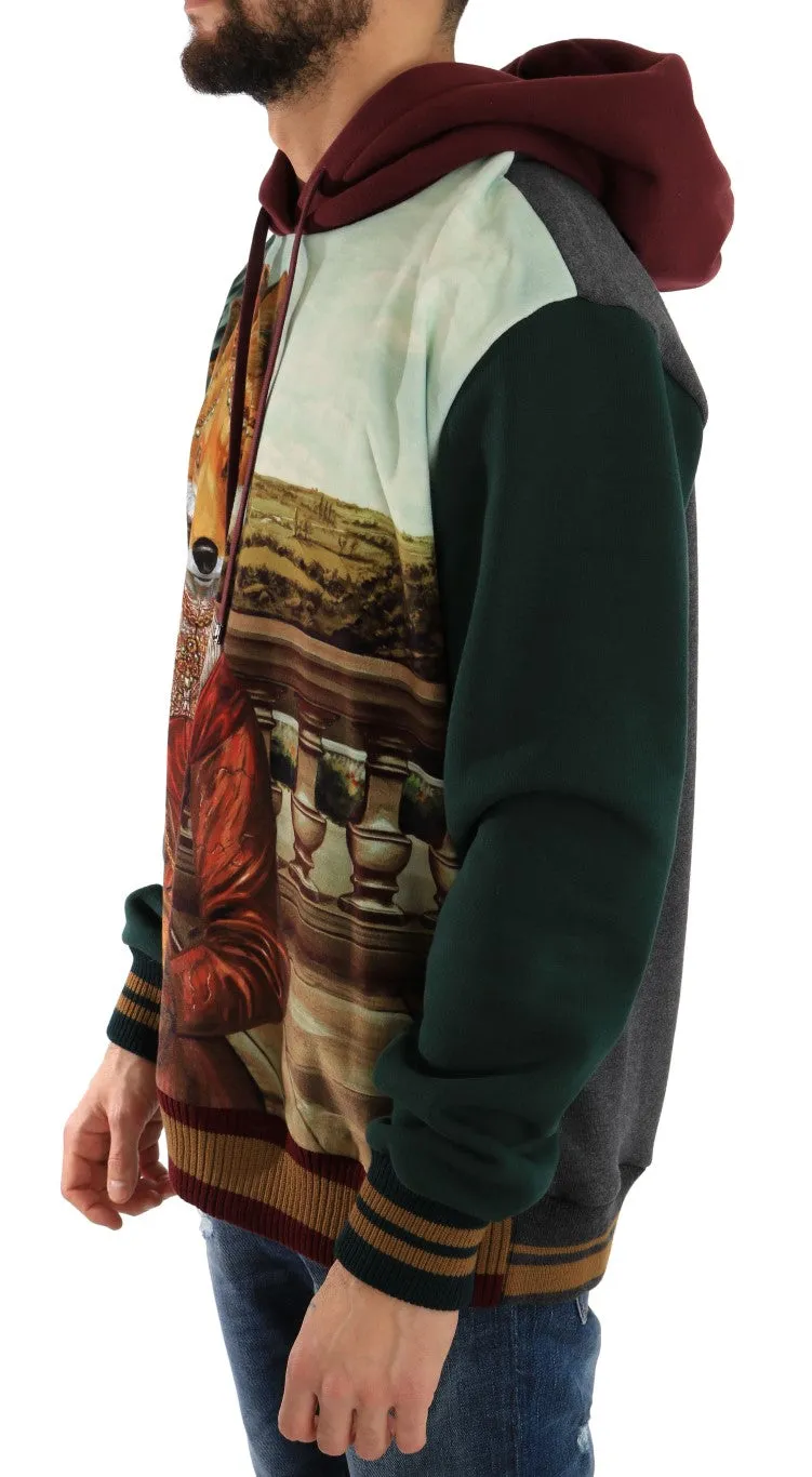 Multicolor Knitted Wool Hooded Sweater