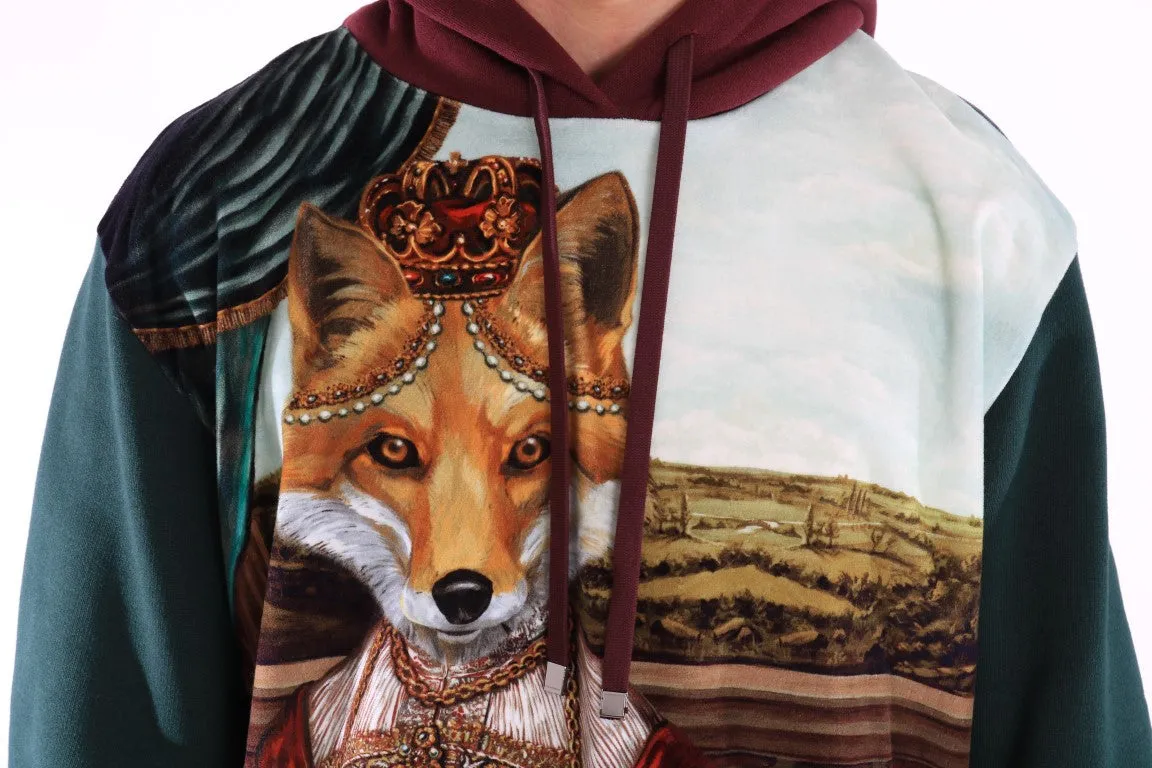 Multicolor Knitted Wool Hooded Sweater