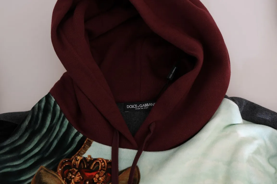 Multicolor Knitted Wool Hooded Sweater