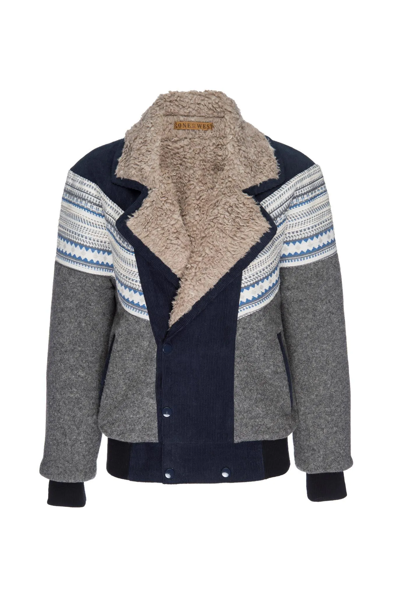 Navajo Stripe Bomber Jacket