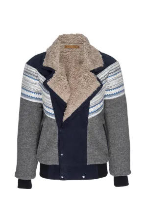 Navajo Stripe Bomber Jacket