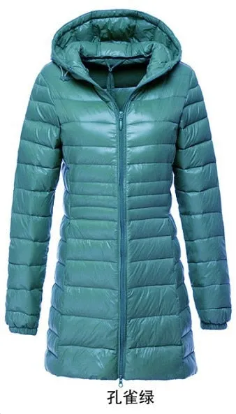 NewBang Brand 6XL 7XL Plus Long Down Jacket Women Winter Ultra Light Down Jacket Women With a Hood Down Coat Female Big Size