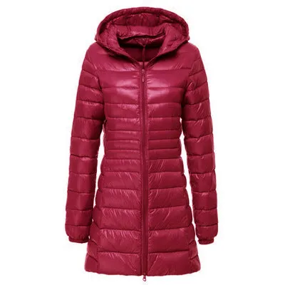 NewBang Brand 6XL 7XL Plus Long Down Jacket Women Winter Ultra Light Down Jacket Women With a Hood Down Coat Female Big Size