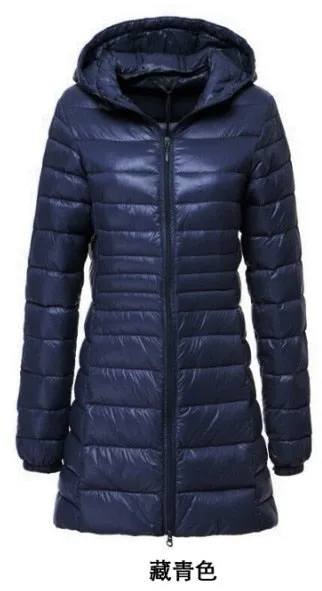 NewBang Brand 6XL 7XL Plus Long Down Jacket Women Winter Ultra Light Down Jacket Women With a Hood Down Coat Female Big Size