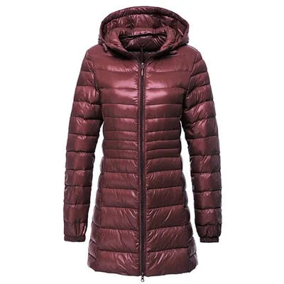 NewBang Brand 6XL 7XL Plus Long Down Jacket Women Winter Ultra Light Down Jacket Women With a Hood Down Coat Female Big Size