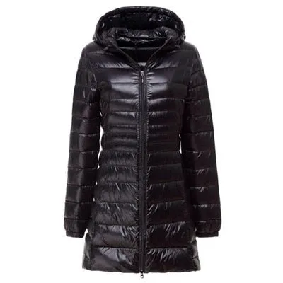 NewBang Brand 6XL 7XL Plus Long Down Jacket Women Winter Ultra Light Down Jacket Women With a Hood Down Coat Female Big Size