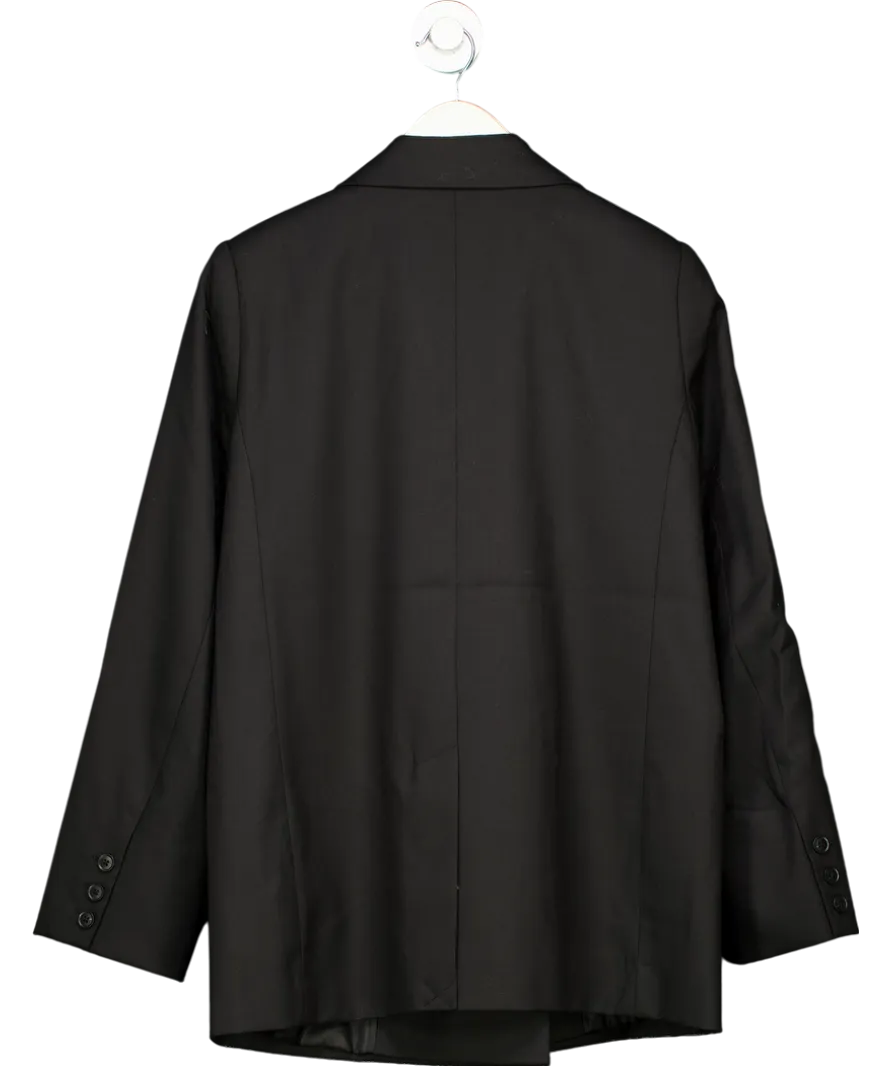 Nobody's Child Black Double Breasted Wool Blend Blazer UK 8