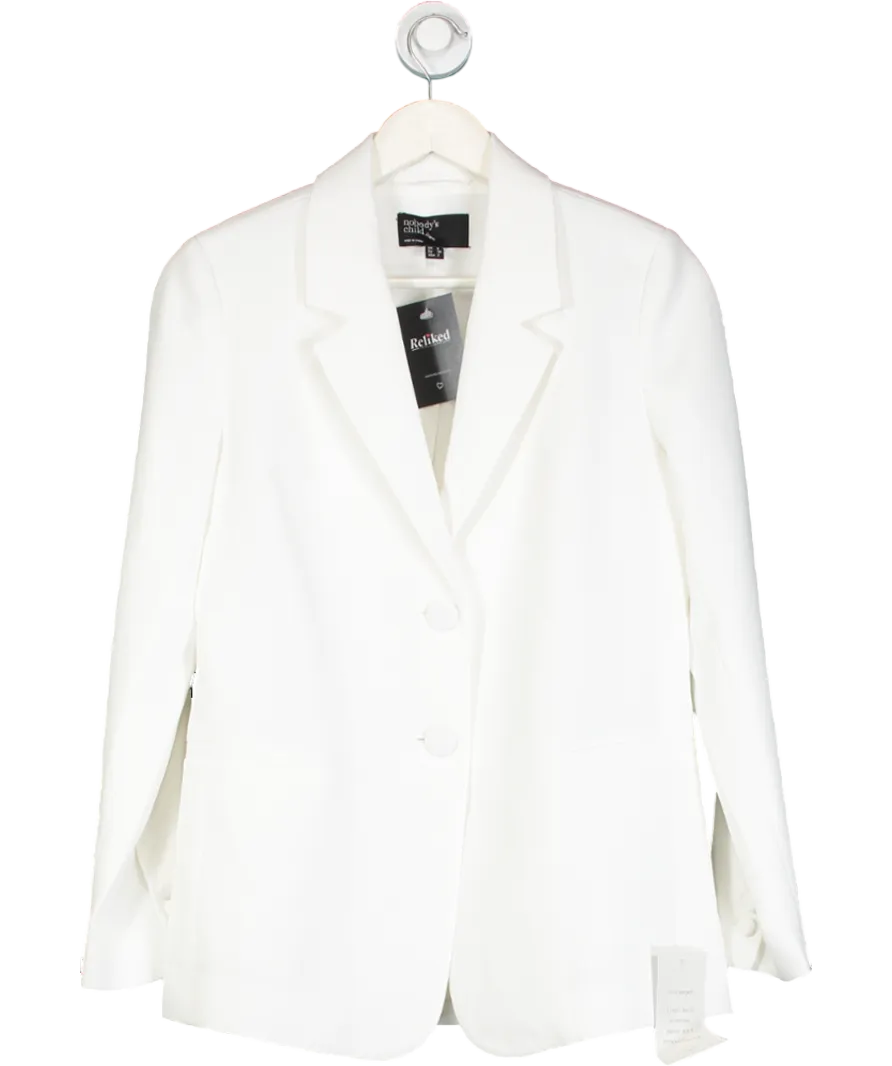 Nobody's Child White Tailored Virgo Bridal Blazer UK 6