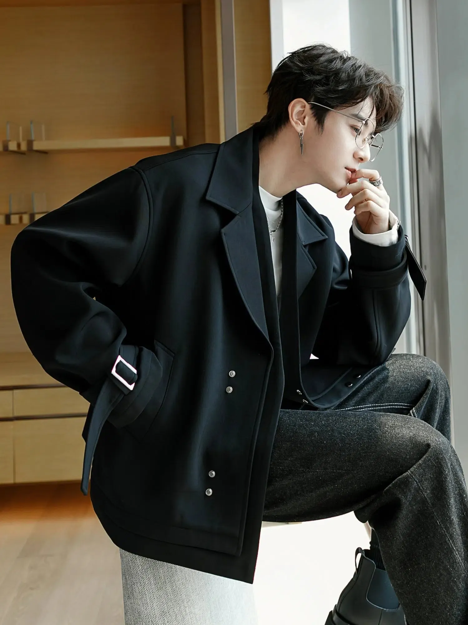Oversized Double-Breasted Coat