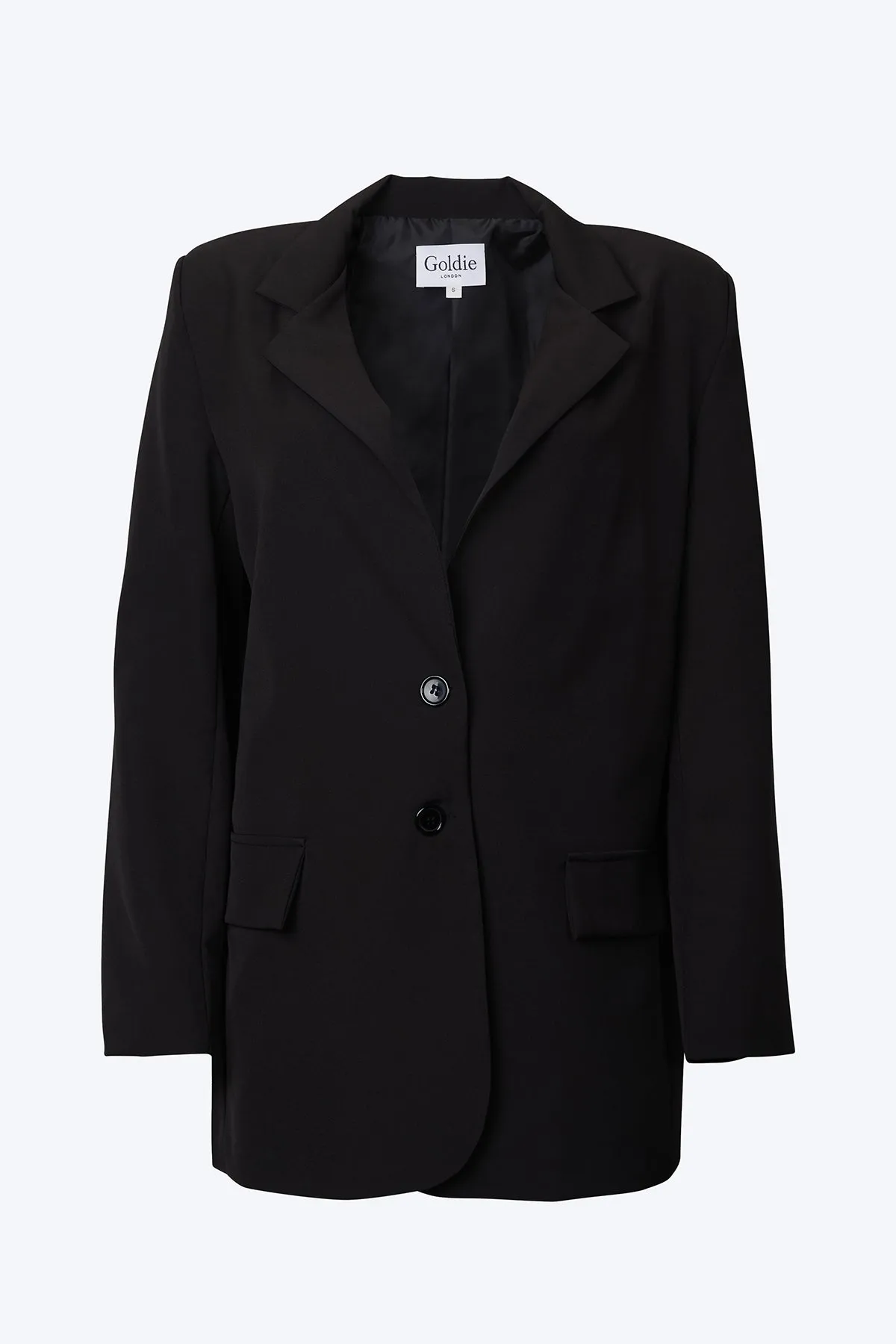 OVERSIZED SINGLE-BREASTED TWILL CREPE BLAZER