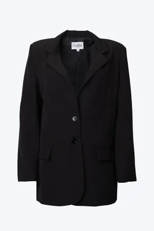 OVERSIZED SINGLE-BREASTED TWILL CREPE BLAZER
