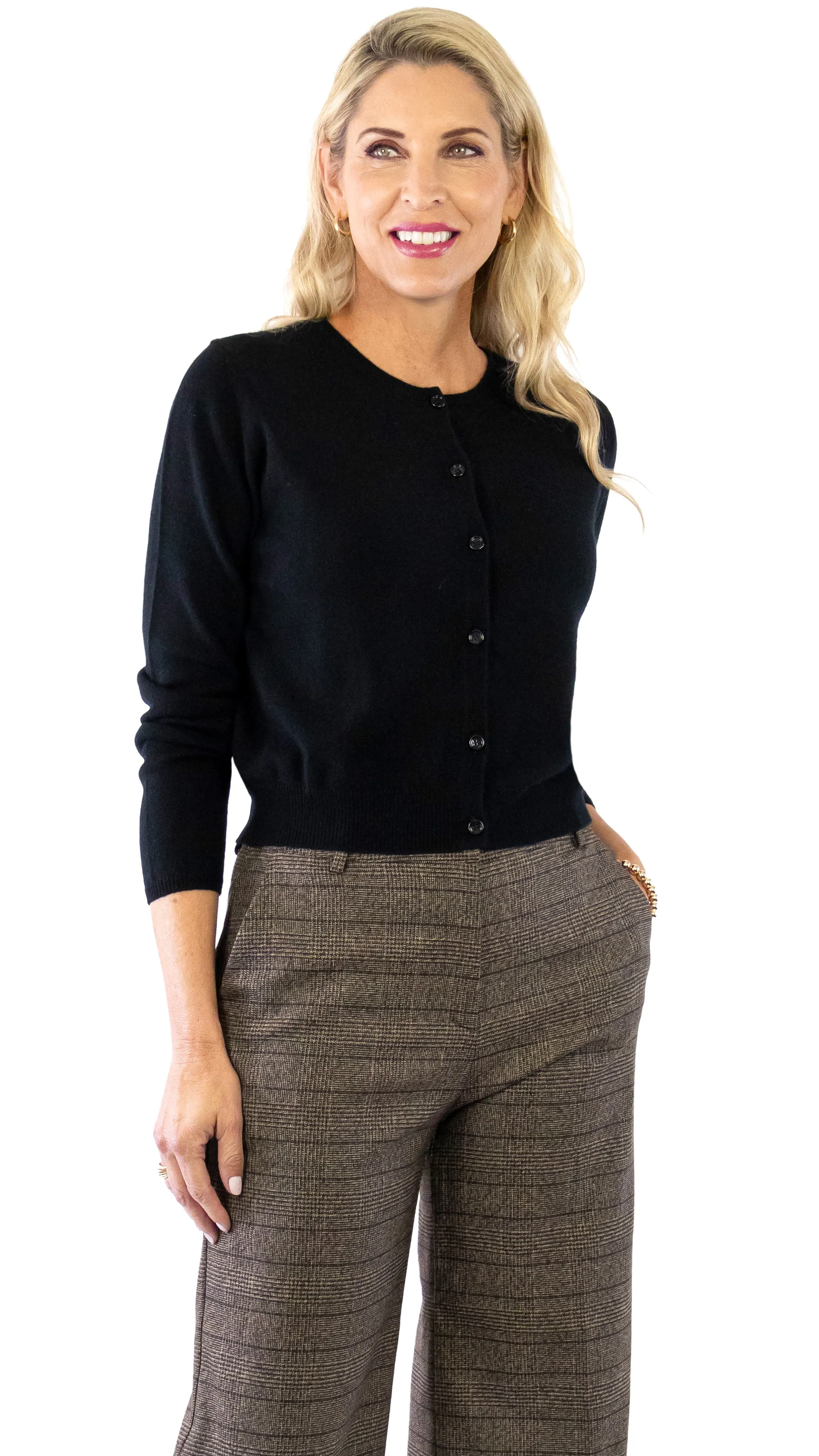 Perfect Button Front Cardigan - Noir