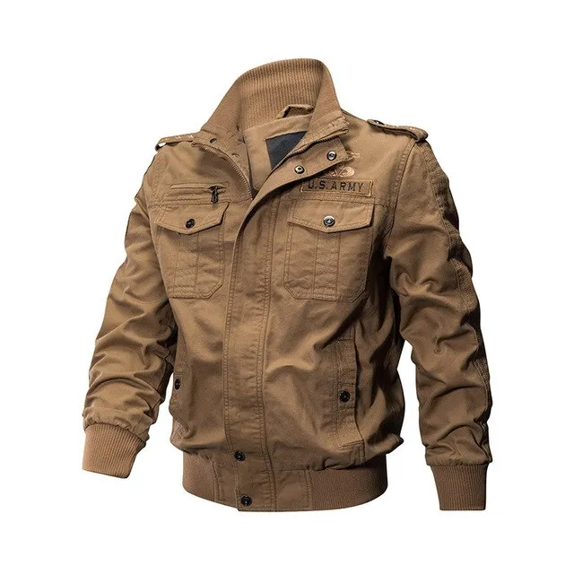 plus size bomber jacket tactical jacket men military coat Army Green High quality clothes 2019 casual pilot jacket Cargo Flight