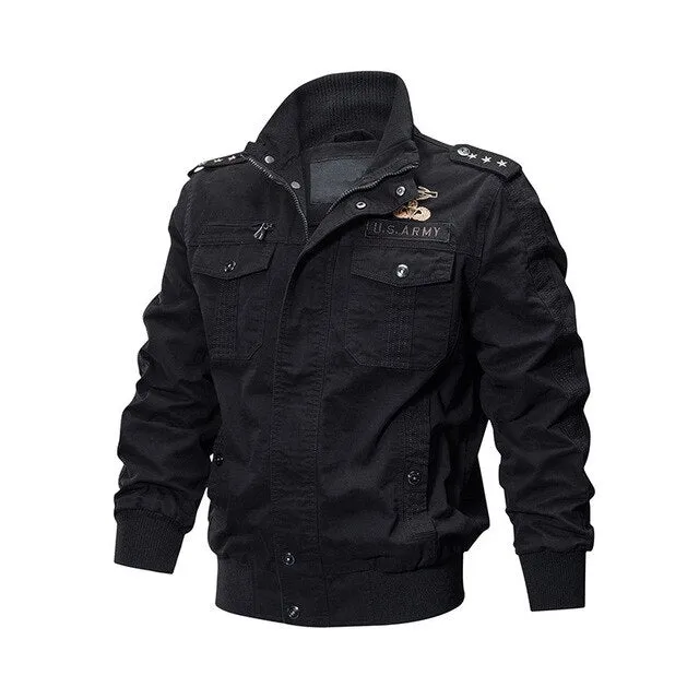 plus size bomber jacket tactical jacket men military coat Army Green High quality clothes 2019 casual pilot jacket Cargo Flight