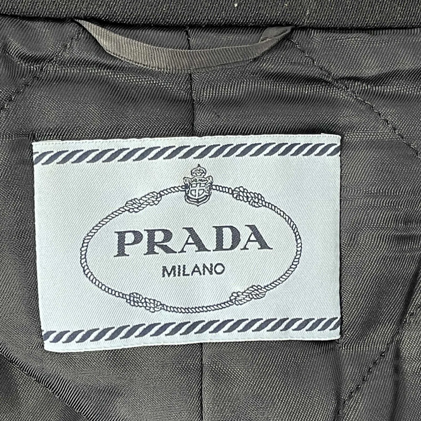 Prada - Nylon Double Pocket Long Overcoat Jacket - Black - 38 US 2