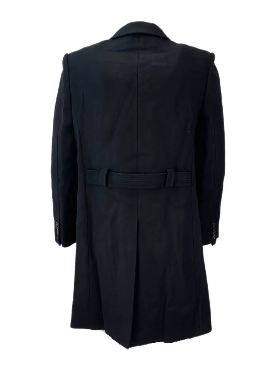 PUBLIC SCHOOL Men's Black Double-Breasted Virgin Wool Coat NWT