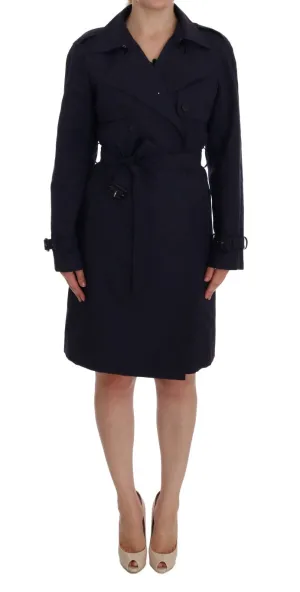 Purple Cotton Trench Coat