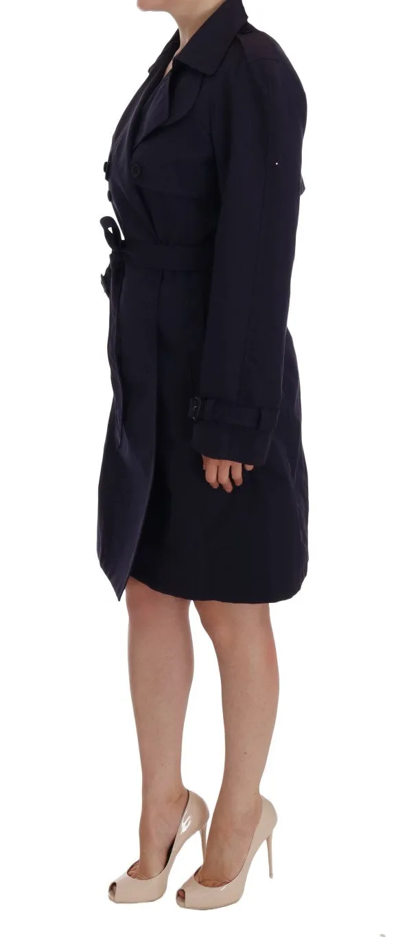 Purple Cotton Trench Coat