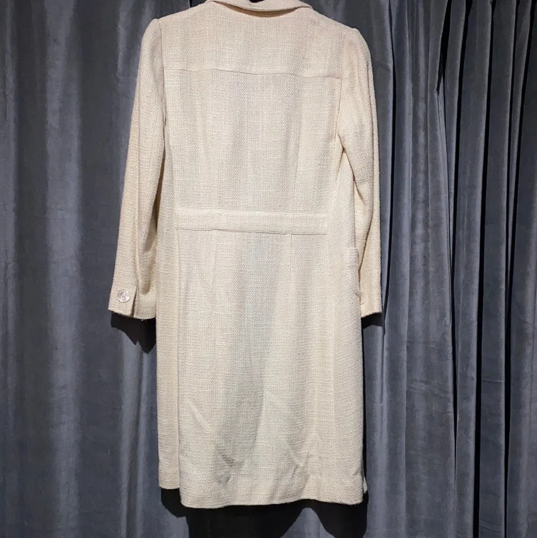 Ralph Lauren Ivory Collared Long Coat