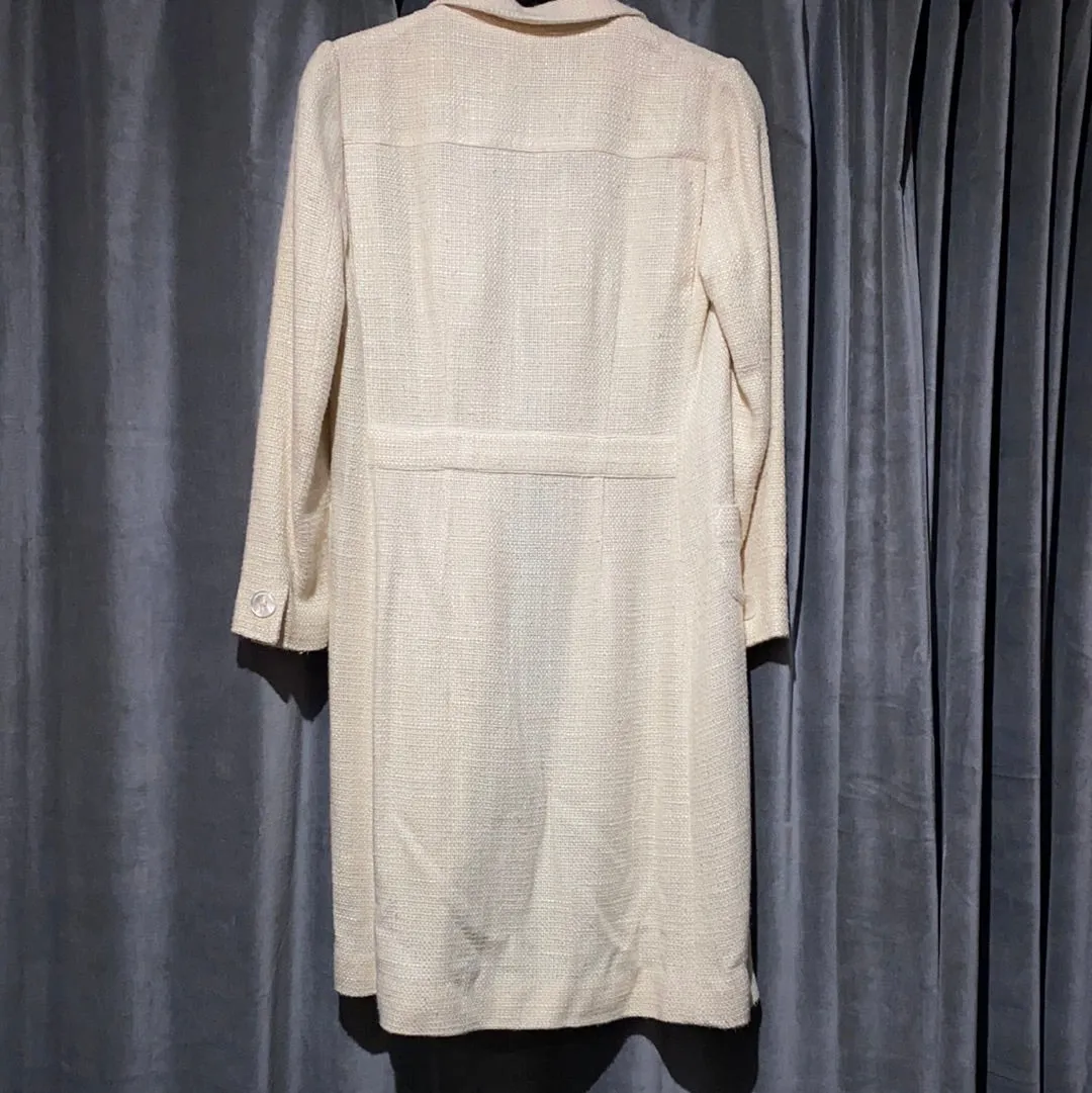 Ralph Lauren Ivory Collared Long Coat