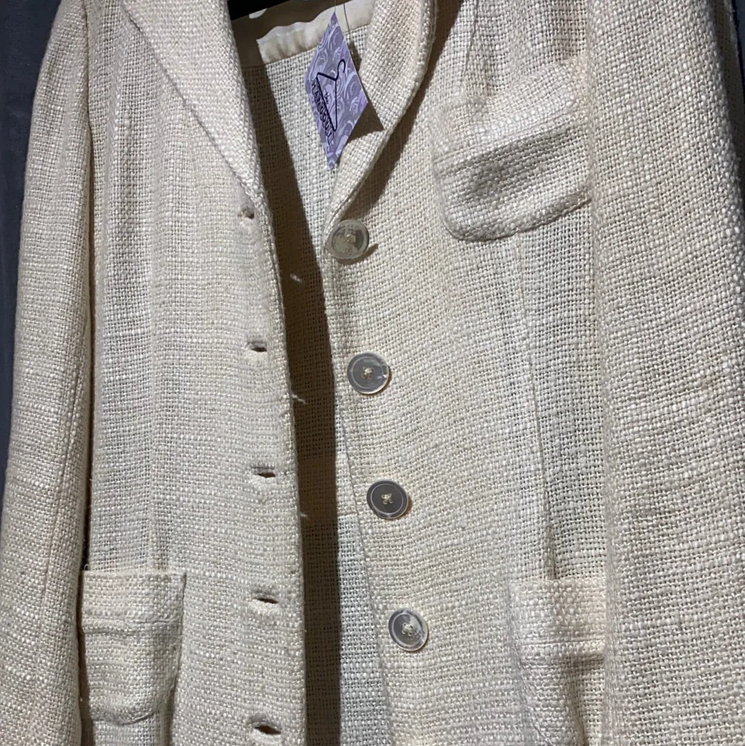 Ralph Lauren Ivory Collared Long Coat