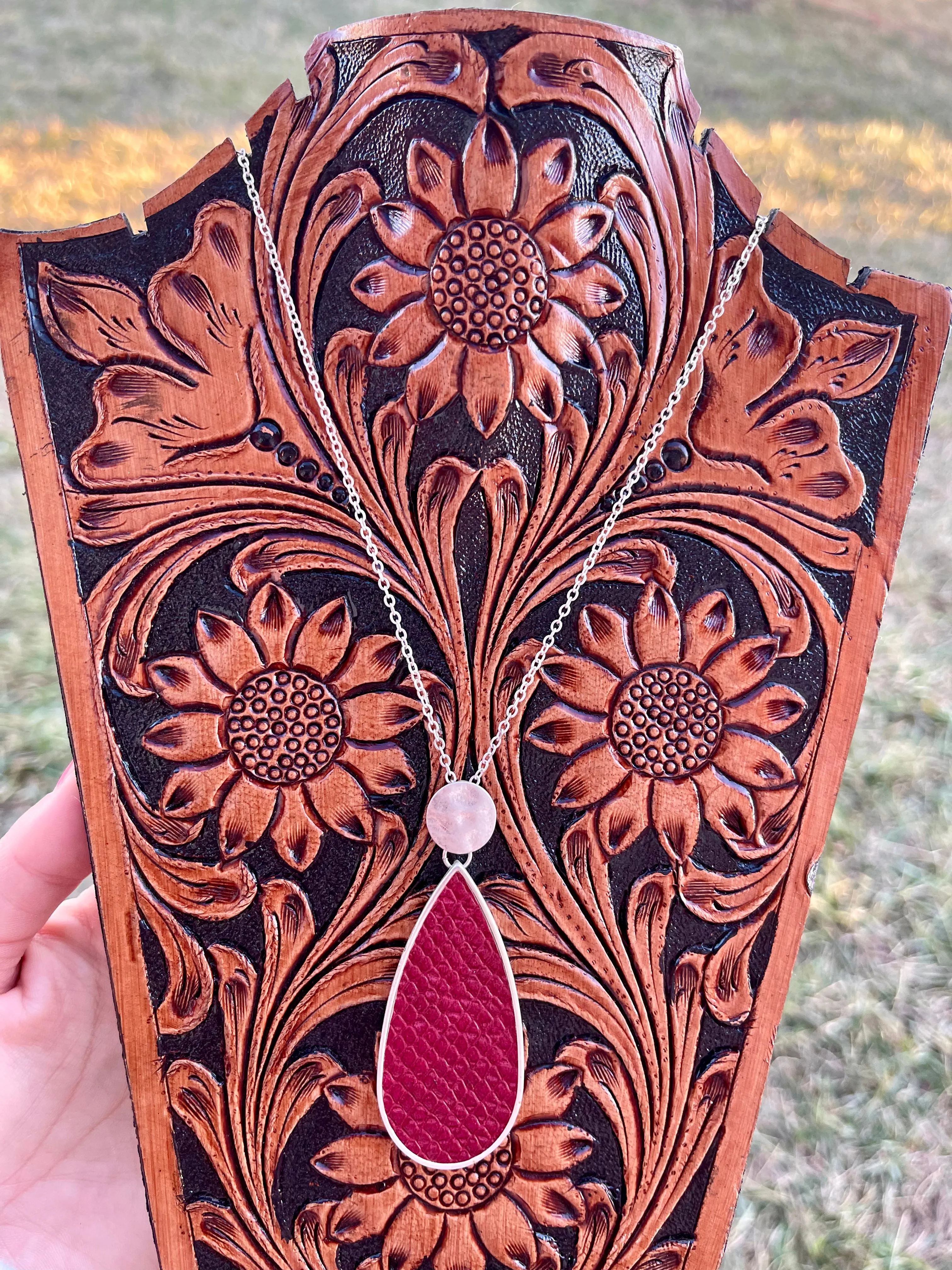 Red Teardrop Necklace