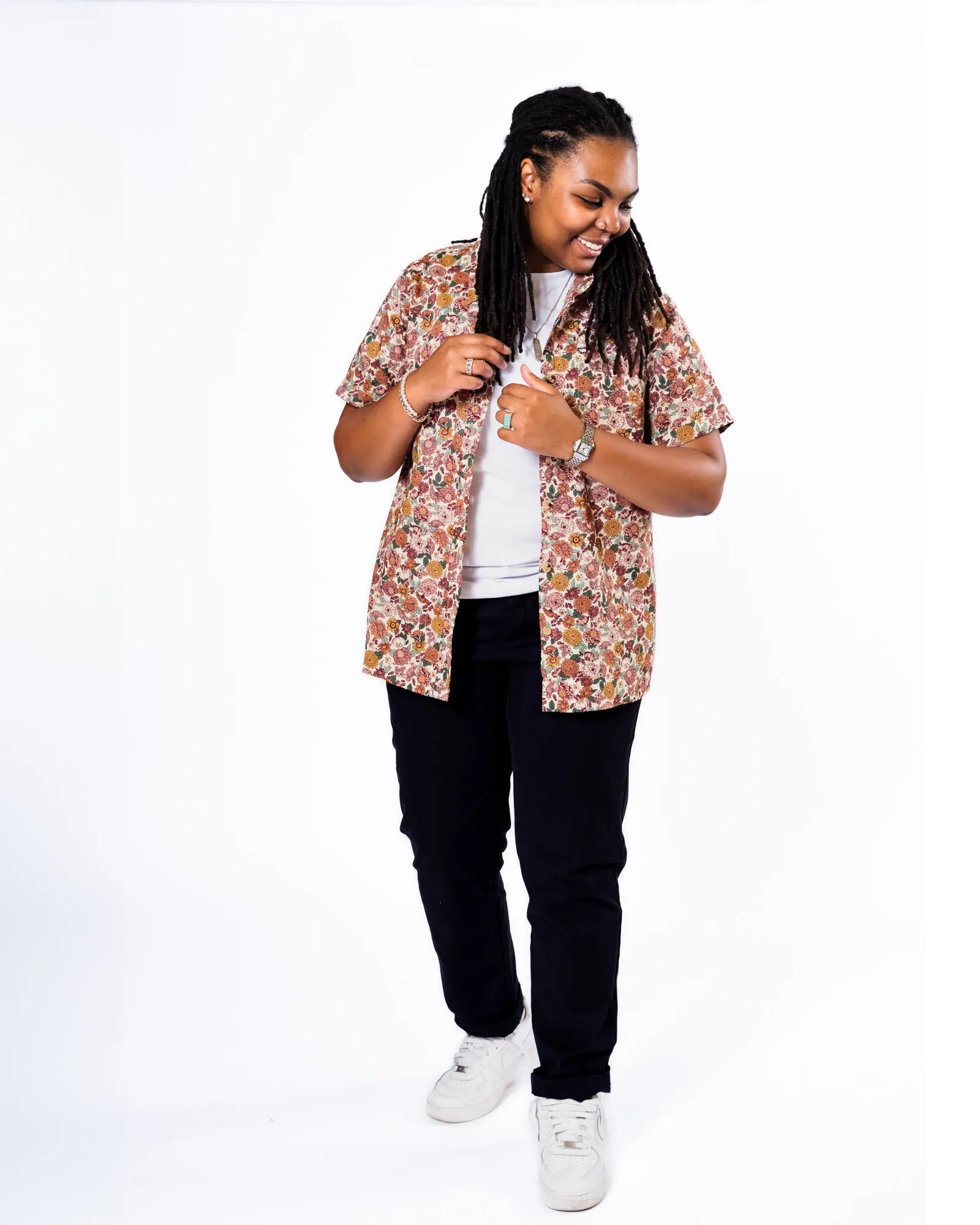 Rustic Floral Short Sleeve Shirt