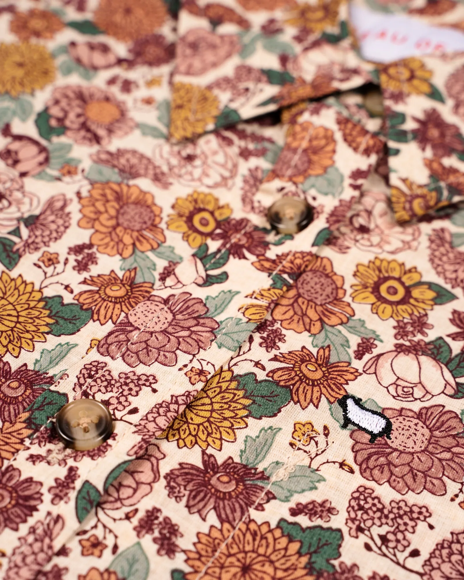 Rustic Floral Short Sleeve Shirt