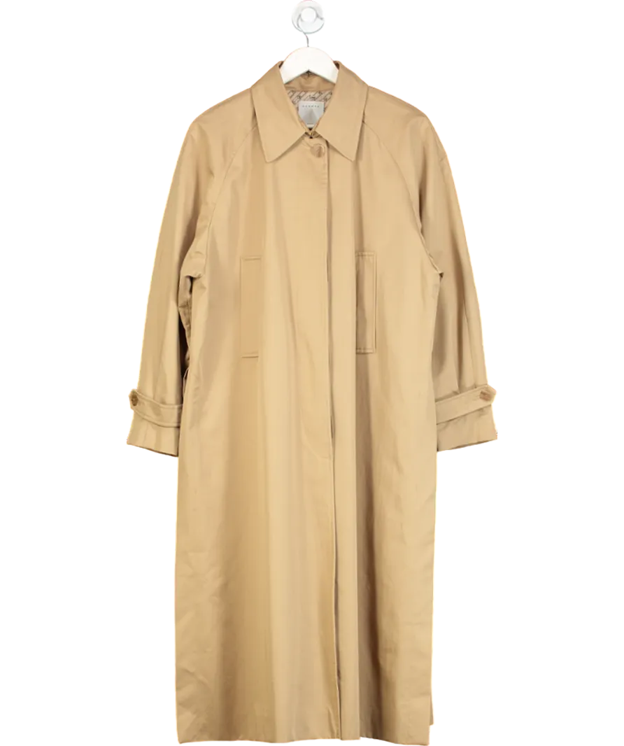 Sandro Beige Cotton Trench Coat UK 12