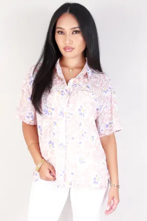 SHORT SLEEVE BUTTON DOWN TOP
