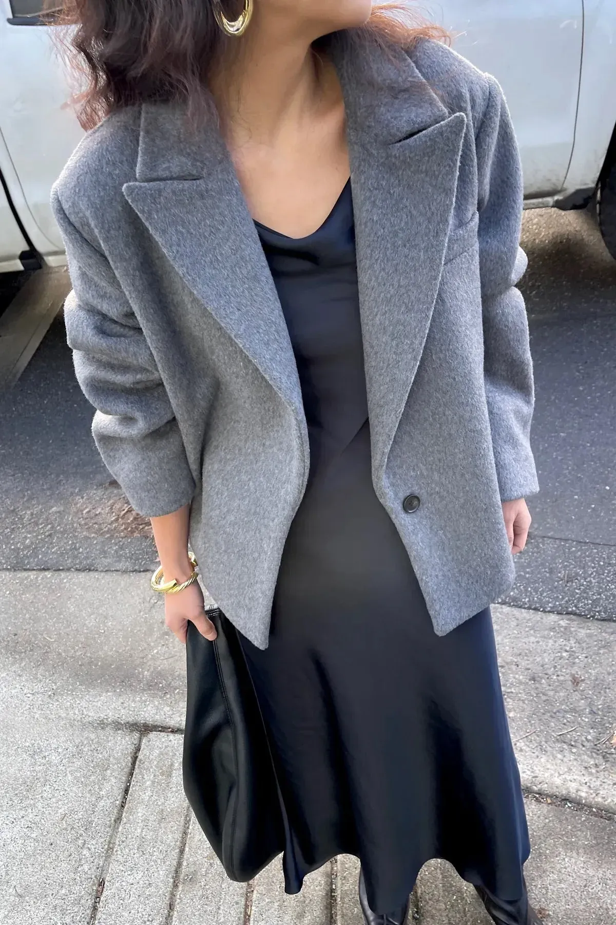 Short Wool Blend Coat