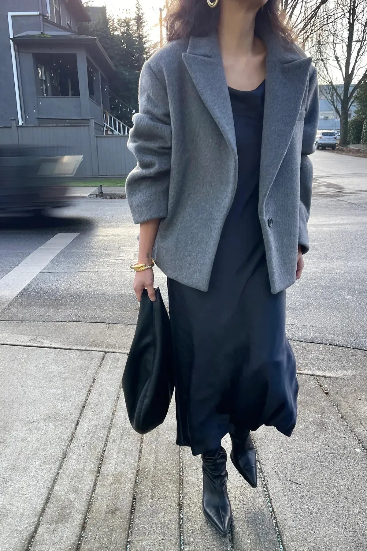 Short Wool Blend Coat