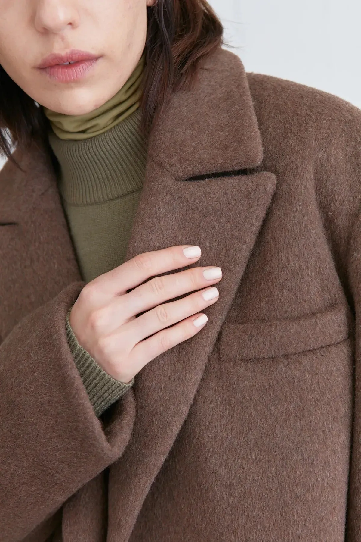 Short Wool Blend Coat