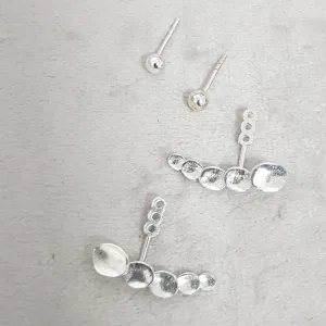Silver Organic Ear Jacket