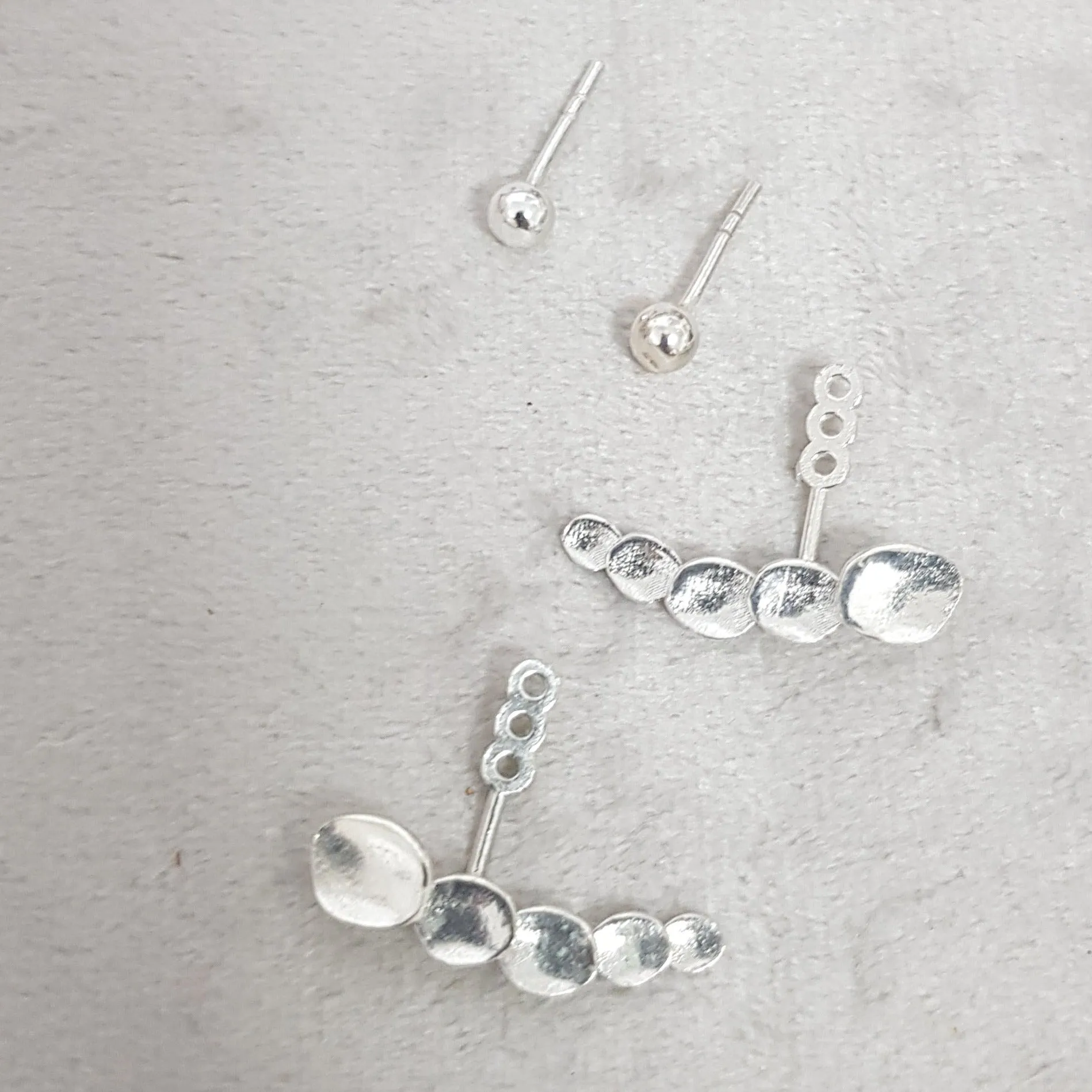 Silver Organic Ear Jacket