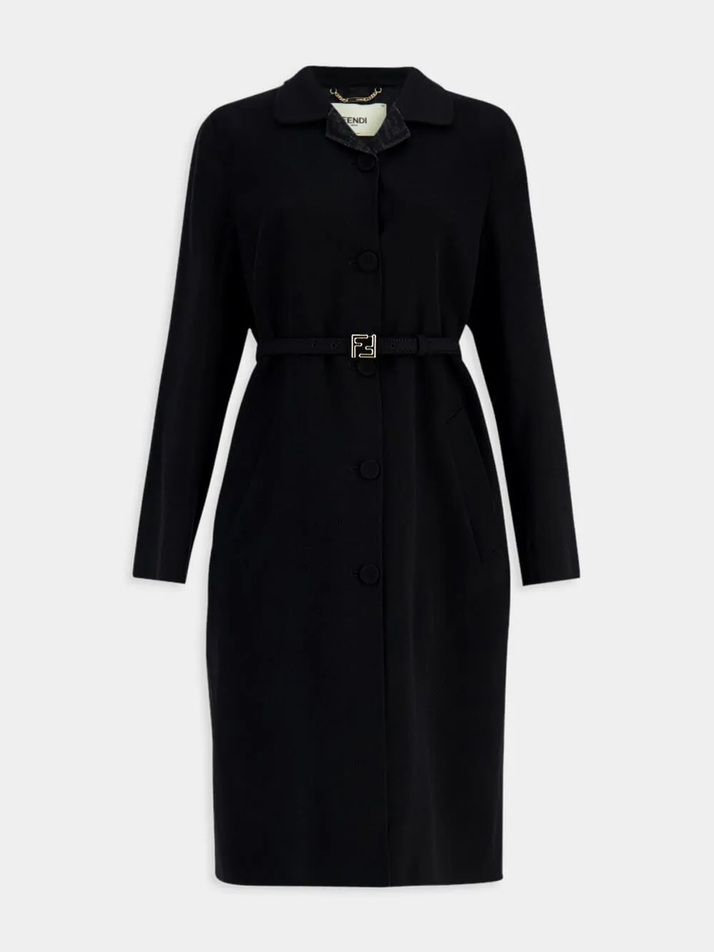 Single-breasted Midi Overcoat