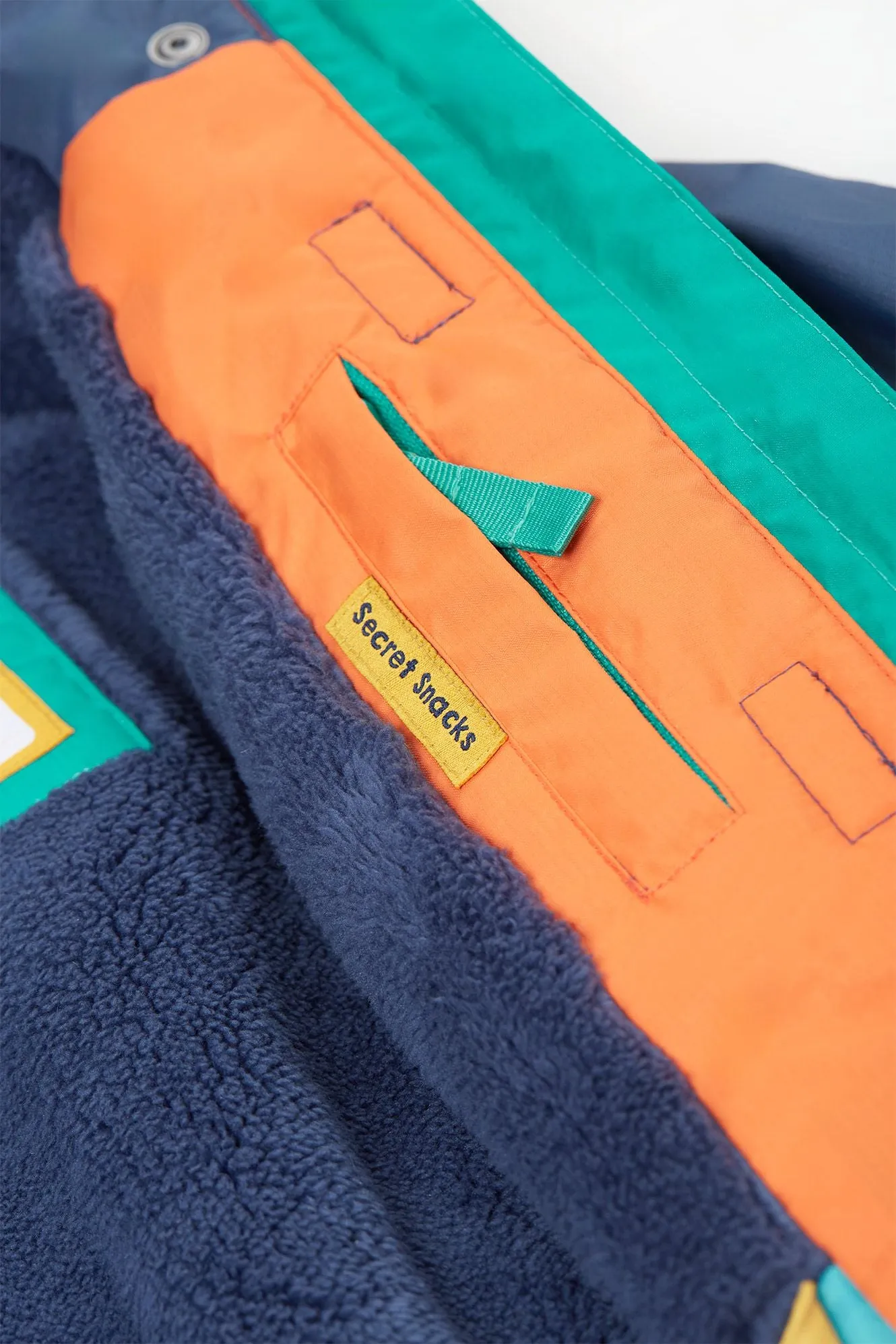 Ski Coat- Frugi -Iguana Colourblock- Warm Ski Coat for Kids