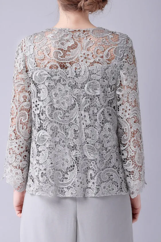 Sleeveless Lace Strap Backless Vintage modest mother's dress