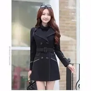 Spring Autumn Trench Coats Women Slim Double Breasted Ladies Overcoat Long Female Windbreakers Red Navy Camel Outerwear