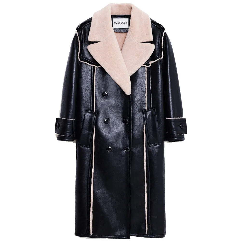Stand Studio Frankie Coat Black/Beige