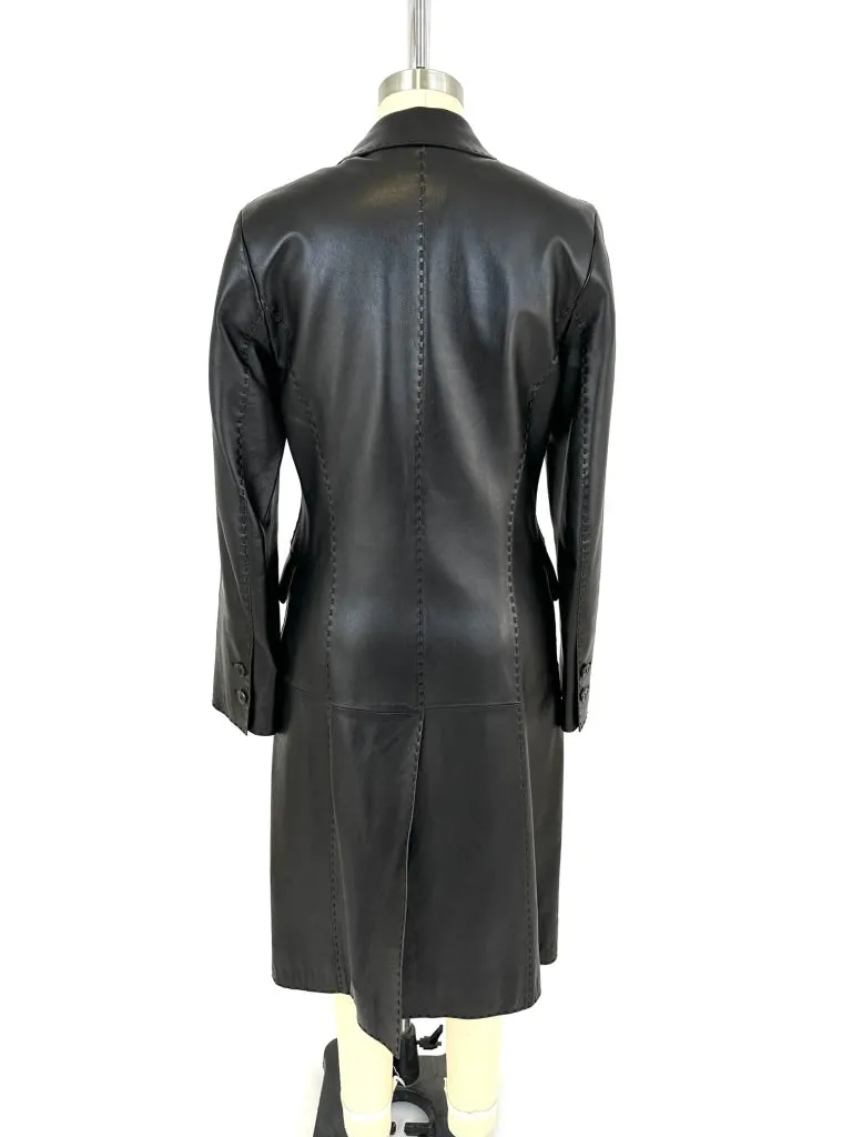 Strenesse Lamb Nappa Whipstitch Coat*