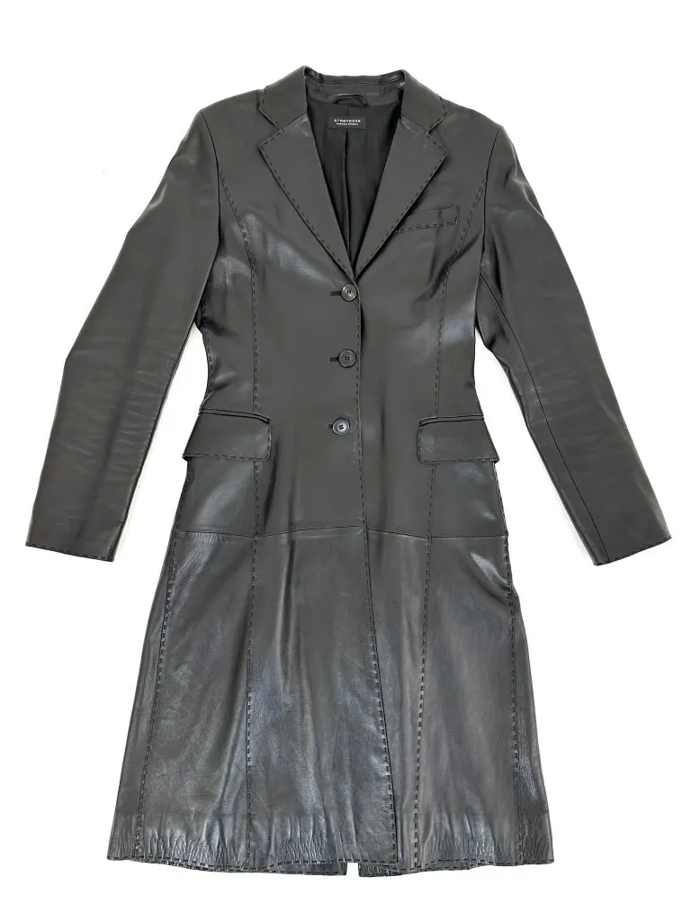 Strenesse Lamb Nappa Whipstitch Coat*